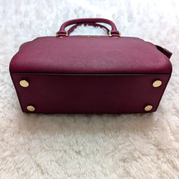 NWT Michael Kors Selma Saffiano Leather Medium Satchel (color: cherry)